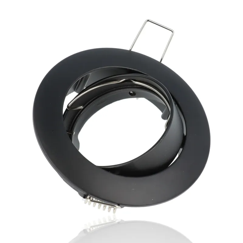 Porta faretto rotondo da incasso orientabile diam.83mm, GU10, Nero