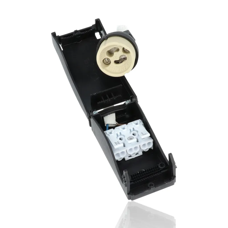 Porta faretto rotondo da incasso diam.78mm, GU10, Nero