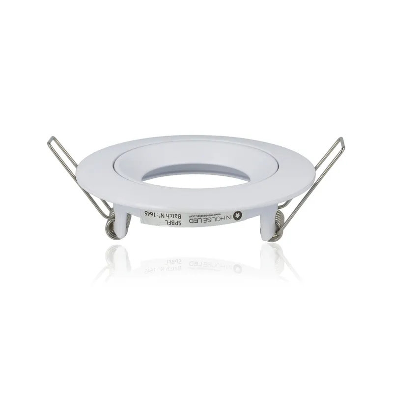 Porta faretto rotondo da incasso diam.79mm, GU10, Bianco (Gamma Lusso)