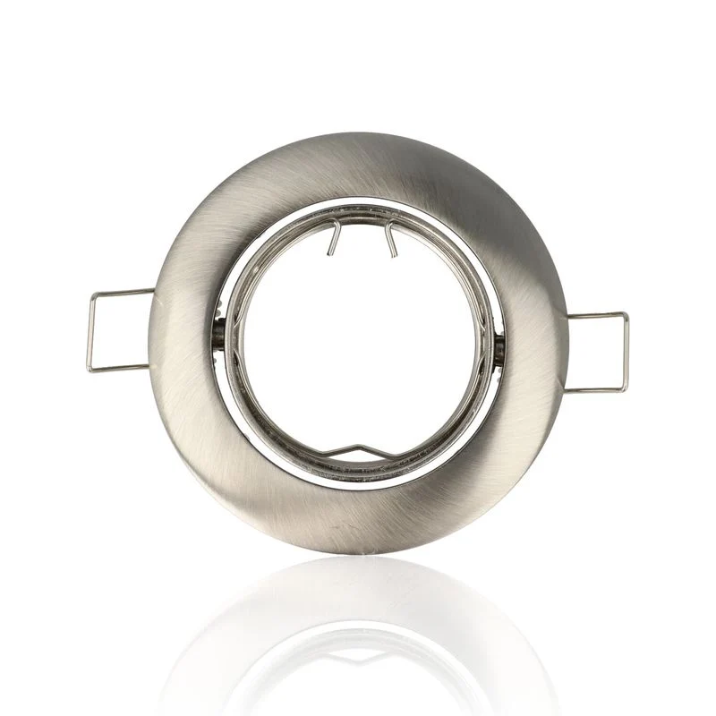 Porta faretto rotondo da incasso orientabile diam.83mm, GU10, Alluminio Spazzolato