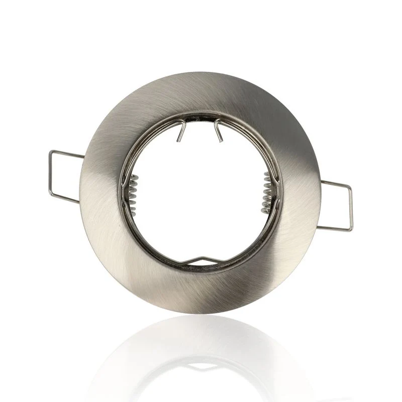 Porta faretto rotondo da incasso diam.78mm, GU10, Alluminio Spazzolato
