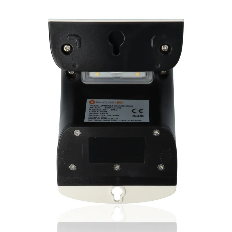 Proiettore LED solare con rilevatore di presenza, 2W, Luce Naturale, Bianco