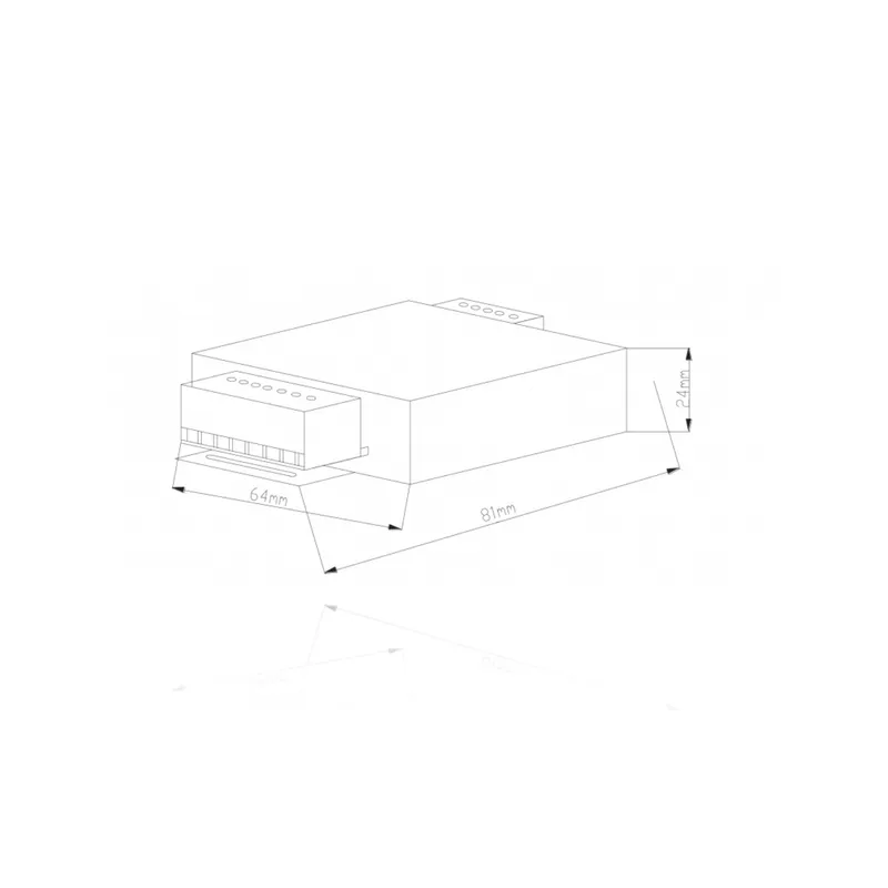 Amplificatore per strisce LED RBGW, 12/24Vdc, 24A