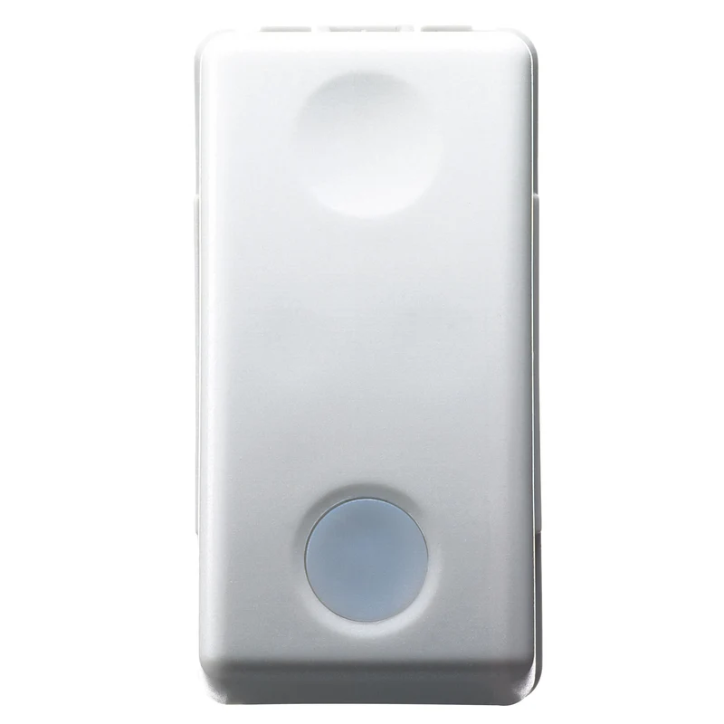 GEWISS GW20515 - Pulsante UnIPolare 250V Ac - Na 10A - Luminoso 230V Ac - Con Lente Neutra Sostituibile - 1 Modulo - System White