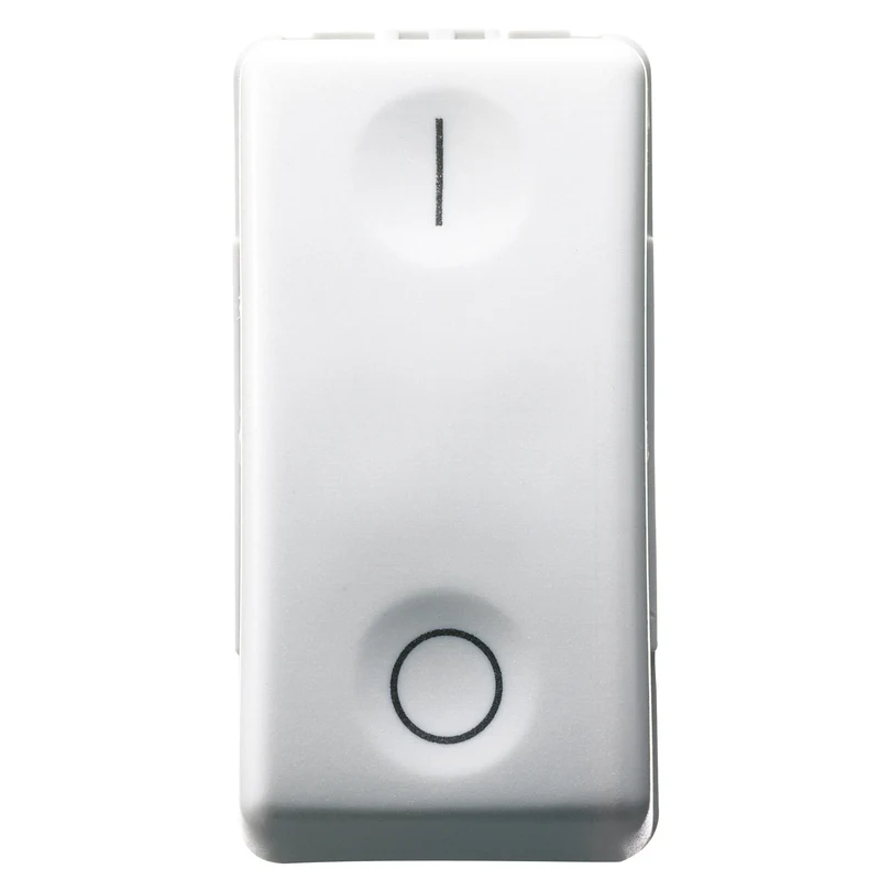 GEWISS GW20503 - Interruttore BIPolare 250V Ac - 16Ax - Neutro - Simbolo 0/I - 1 Modulo - System White