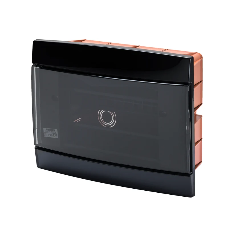 GEWISS GW40225TN - Centralino da arredo da Incasso con Portello - nero toner - 8+ 1/2M