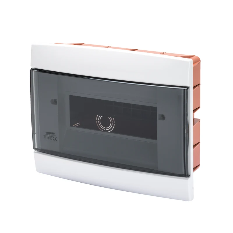 GEWISS GW40225TB - Centralino da arredo da Incasso con Portello - bianco - 8 + 1/2M