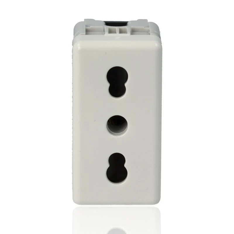 GEWISS GW20203 - Presa Standard Italiano 250V Ac - 2P+T 16A Bivalente - P11-P17 - 1 Modulo - System White