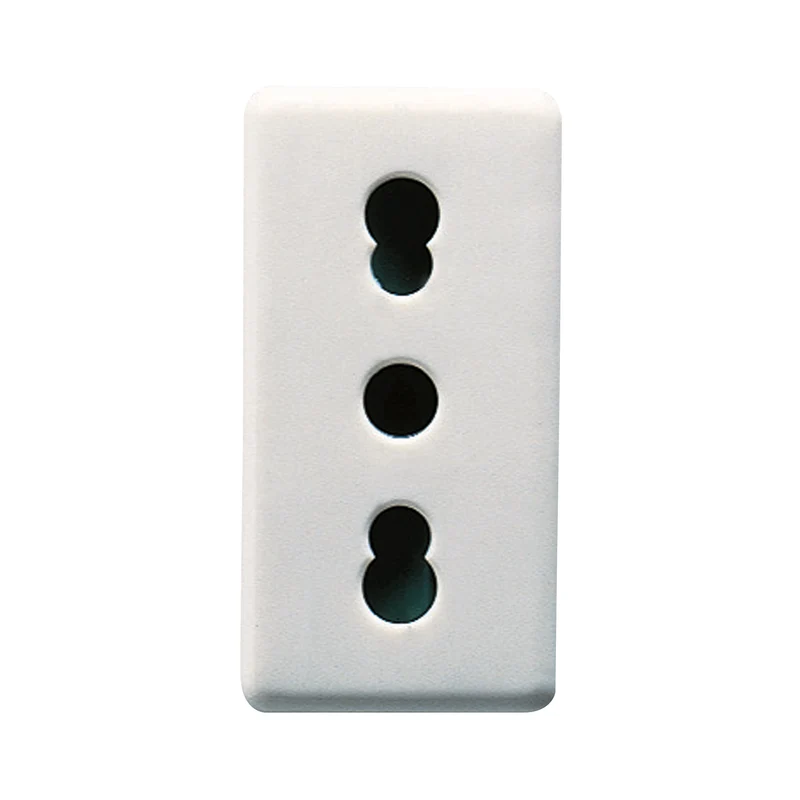 GEWISS GW20203 - Presa Standard Italiano 250V Ac - 2P+T 16A Bivalente - P11-P17 - 1 Modulo - System White