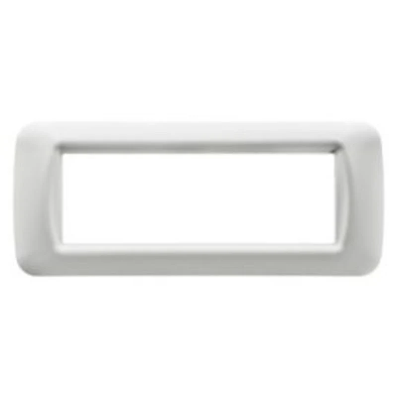 GEWISS GW22506 - Placca Top System - In Tecnopolimero Finitura Lucida - 6 Posti - Bianco Nuvola - System