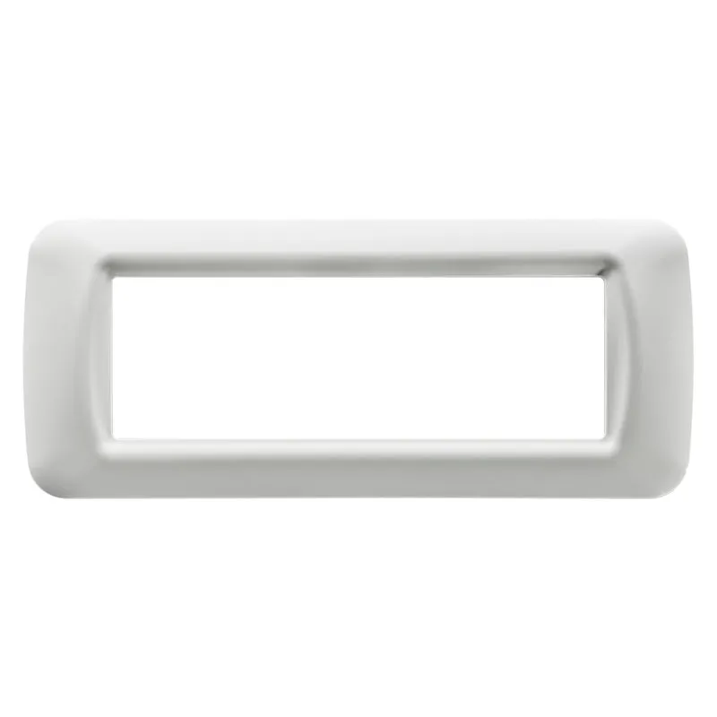 GEWISS GW22506 - Placca Top System - In Tecnopolimero Finitura Lucida - 6 Posti - Bianco Nuvola - System