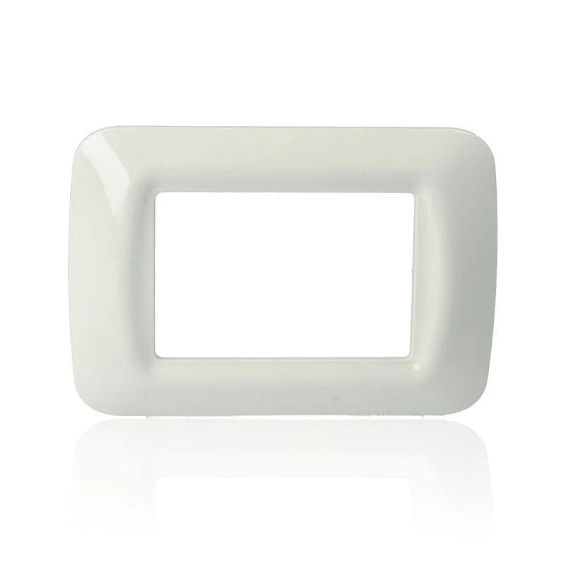 GEWISS GW22503 - Placca Top System - In Tecnopolimero Finitura Lucida - 3 Posti - Bianco Nuvola - System