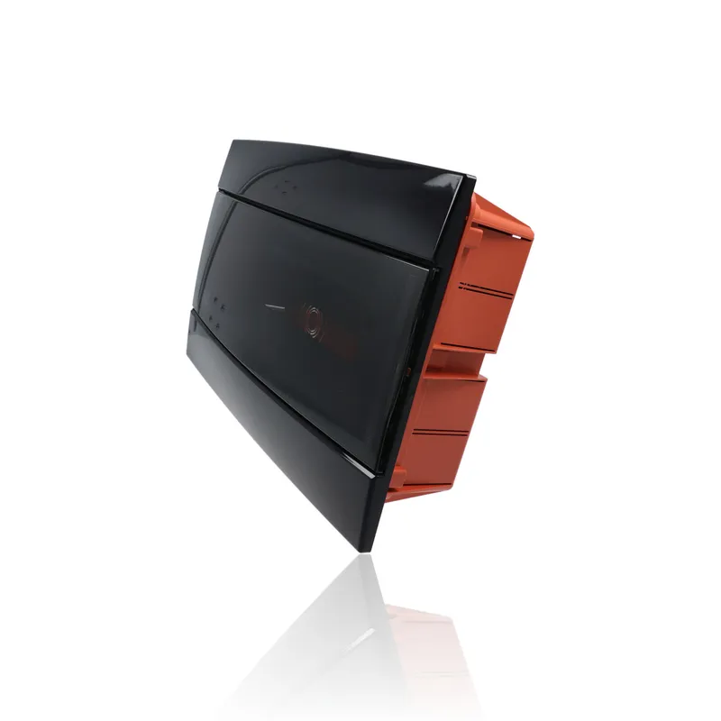 GEWISS GW40229TN - Centralino da arredo da Incasso con Portello - nero toner - 12 +1m