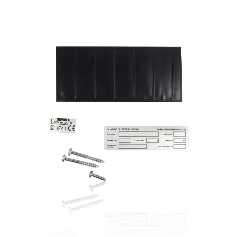 GEWISS GW40229TN - Centralino da arredo da Incasso con Portello - nero toner - 12 +1m