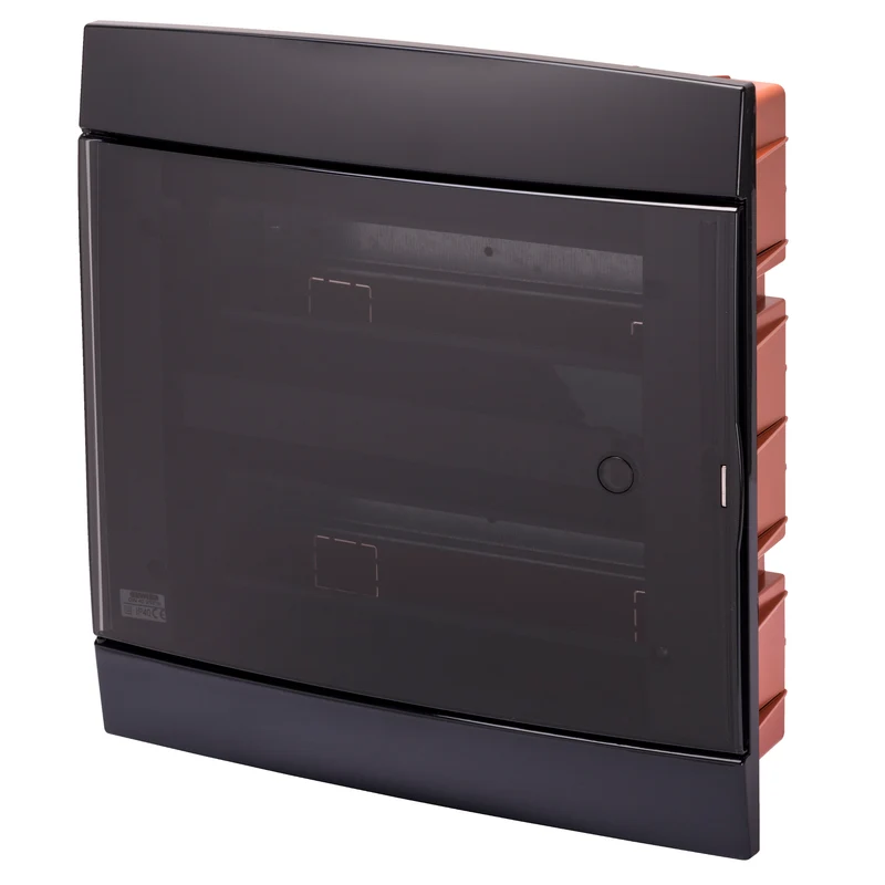 GEWISS GW40233TN - Centralino Arredo Incasso 24+2M Nero Toner Sportello Fume