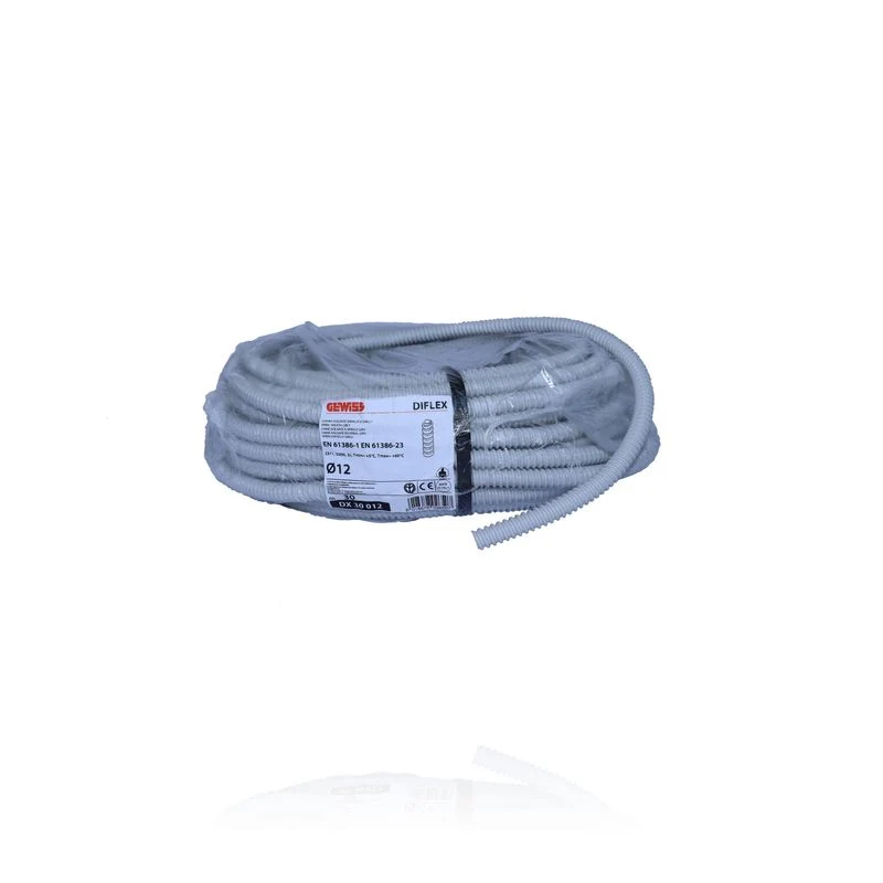 GEWISS DX30012 - Guaina Spiralata Diflex 12mm Grigio RAL7035 30m