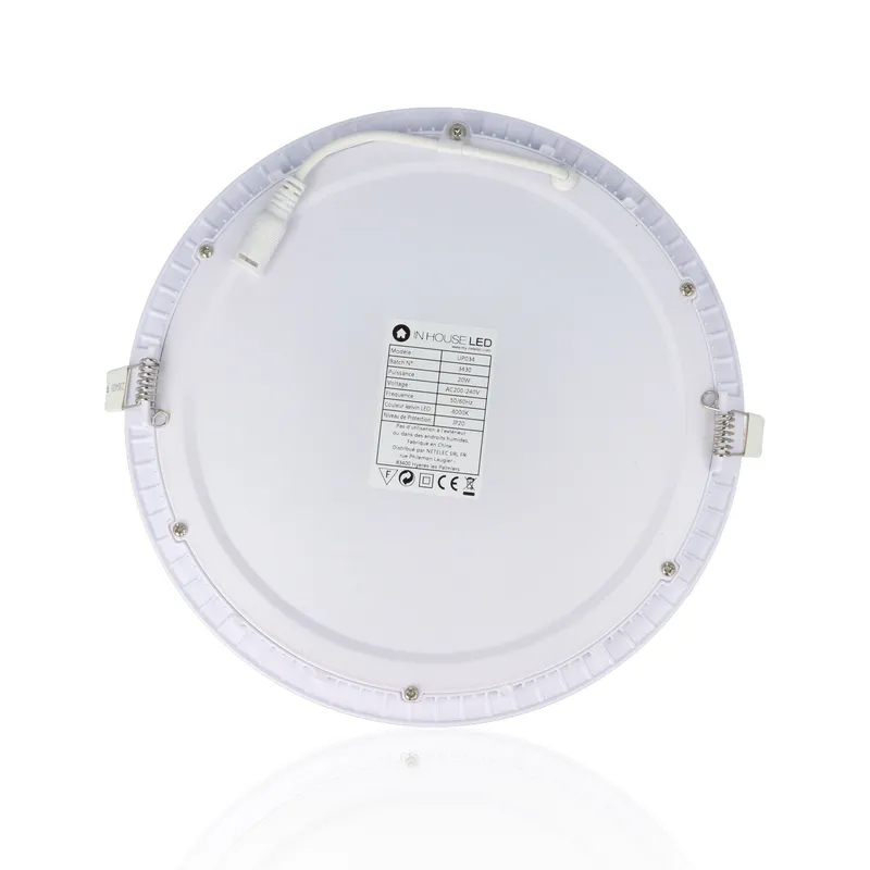 Faretto LED rotondo da incasso ultrasottile diam.240mm, 20W, 220Vac, Luce Naturale - Bianco