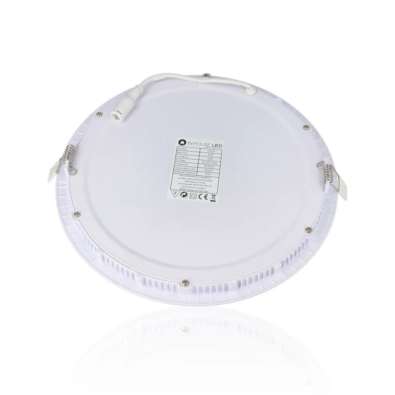 Faretto LED rotondo da incasso ultrasottile diam.240mm, 20W, 220Vac, Luce Naturale - Bianco