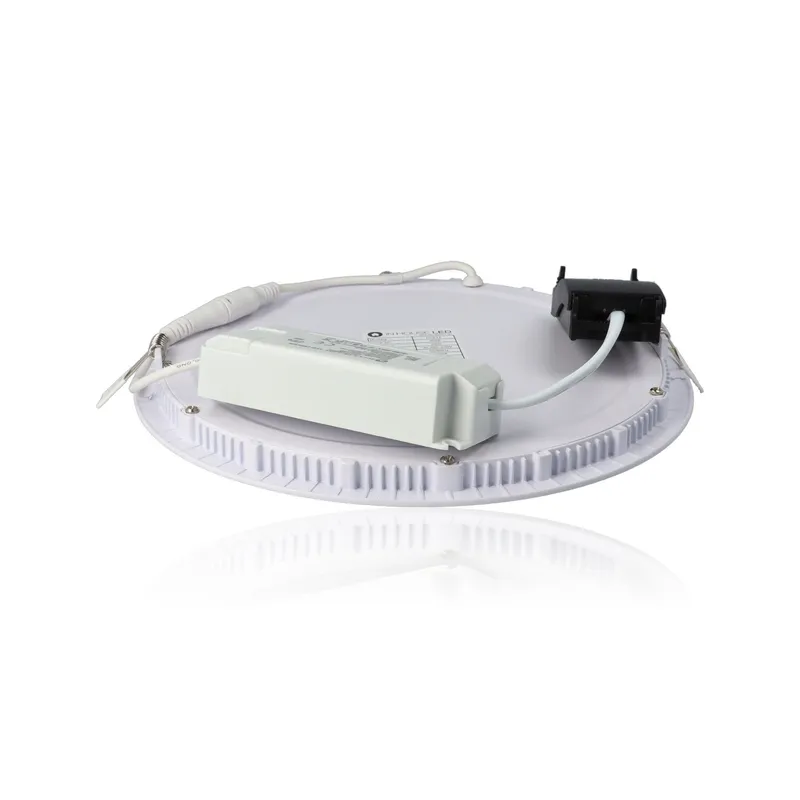 Faretto LED rotondo da incasso ultrasottile diam.240mm, 20W, 220Vac, Luce Calda - Bianco