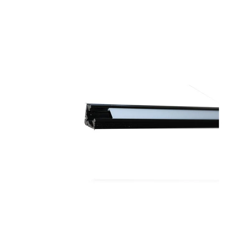 Profilo in alluminio angolare 2mt, montaggio su superficie, Nero