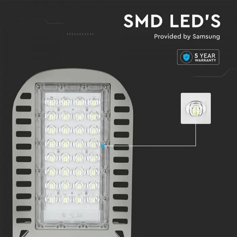 Lampada Stradale LED 50W SMD Lampione IP65 IK07 Chip Samsung Disponibile Luce: Fredda 6500K