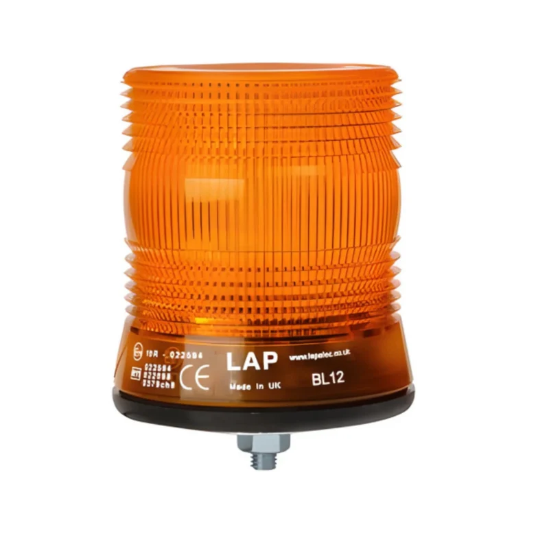 Faro di segnalazione LAP con lente ambrata / Montaggio con bullone singolo