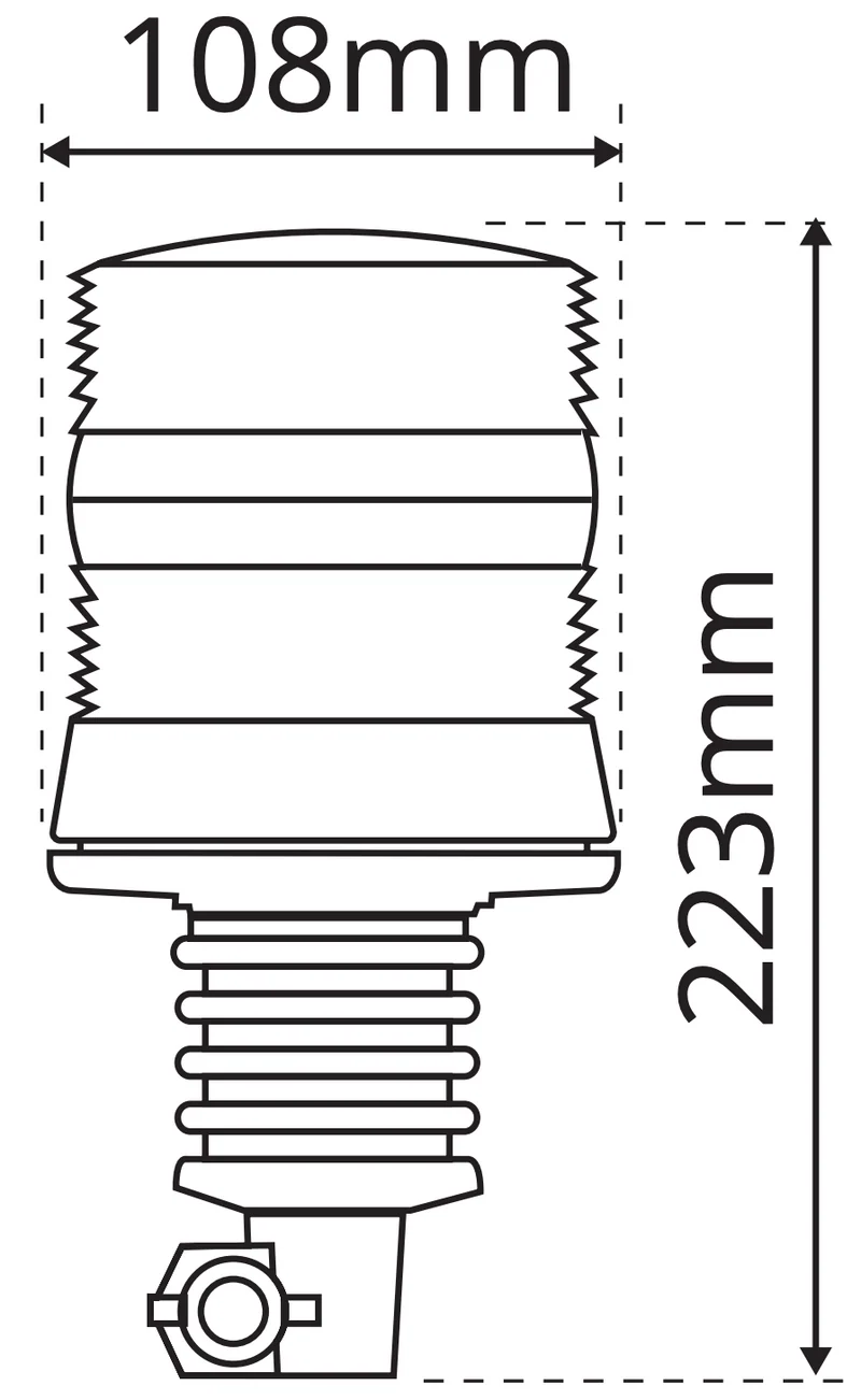 LAP Beacon with Clear Lens / Flexi DIN Pole