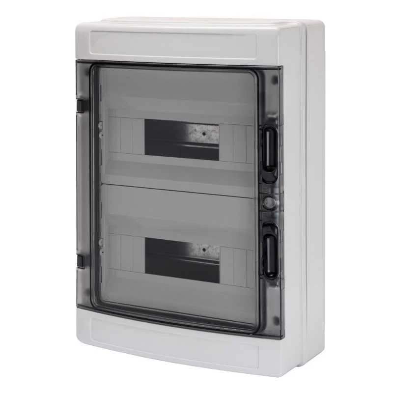 Centralino da parete Gewiss - GW40104 - Porta IP65 Trasparente 24 Moduli DIN