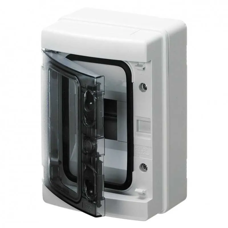 Centralino da parete Gewiss - GW40101 - IP65 Porta Trasparente 4 Moduli DIN