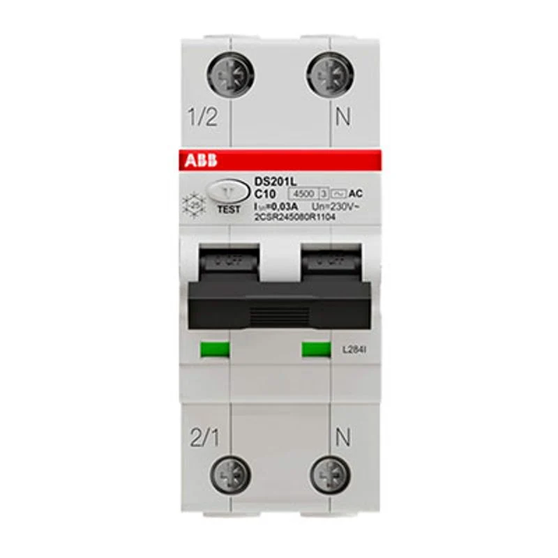 ABB DS201LHC16AC30 - DS201 LH Interruttore Differenziale Magnetotermico 4,5KA 1P+N 30ma 2 moduli classe AC