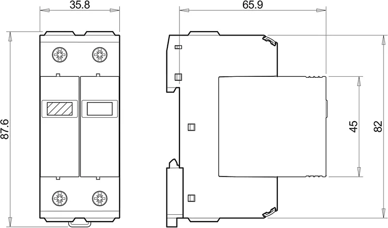 FINDER 7P2282750020 - Scaricatore Di Sovratensione (SPD) Tipo 2 Ac Monofase - Dc Trifase