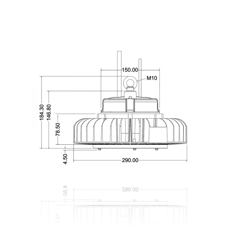 Proiettore industriale LED Dimmerabile diam.290mm, 220W, 100/277Vac, Luce Naturale