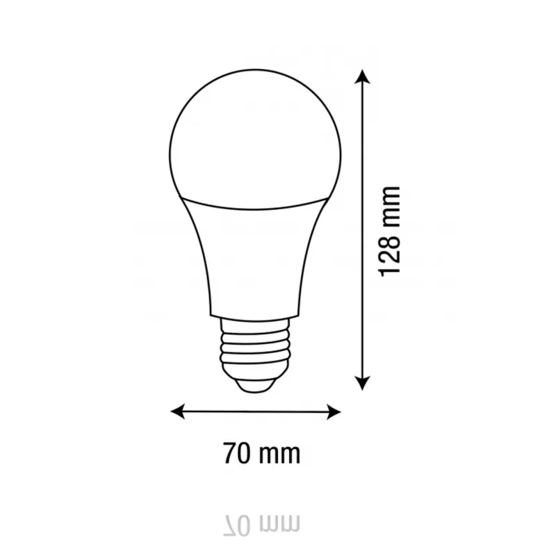 Lampadina Goccia LED, E27, 15W, 220Vac, Luce Naturale