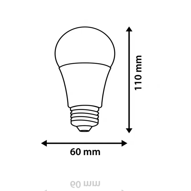 Lampadina Goccia LED, E27, 10W, 220Vac, Luce Naturale