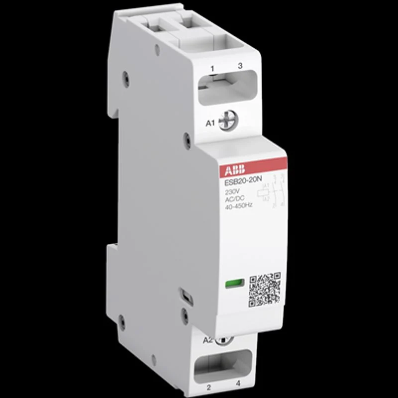 ABB ESB2011N01 - Contattore serie ESB, 2 poli, 1 NO + 1 NC, 20 A, 4,6 kW, bobina 110 V c.a.