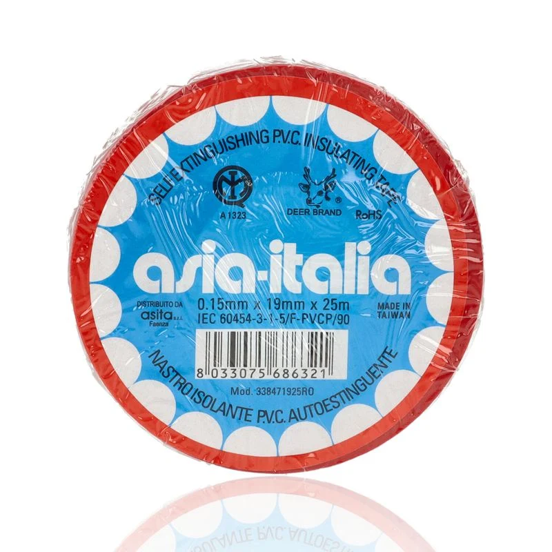 Nastro isolante PVC 19mm - 0.15mmX19mmX25m IMQ - rosso
