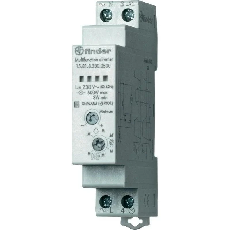 FINDER 158182300500 - Varialuce Dimmer Finder 15.81 500W Modulare DIN Multiload