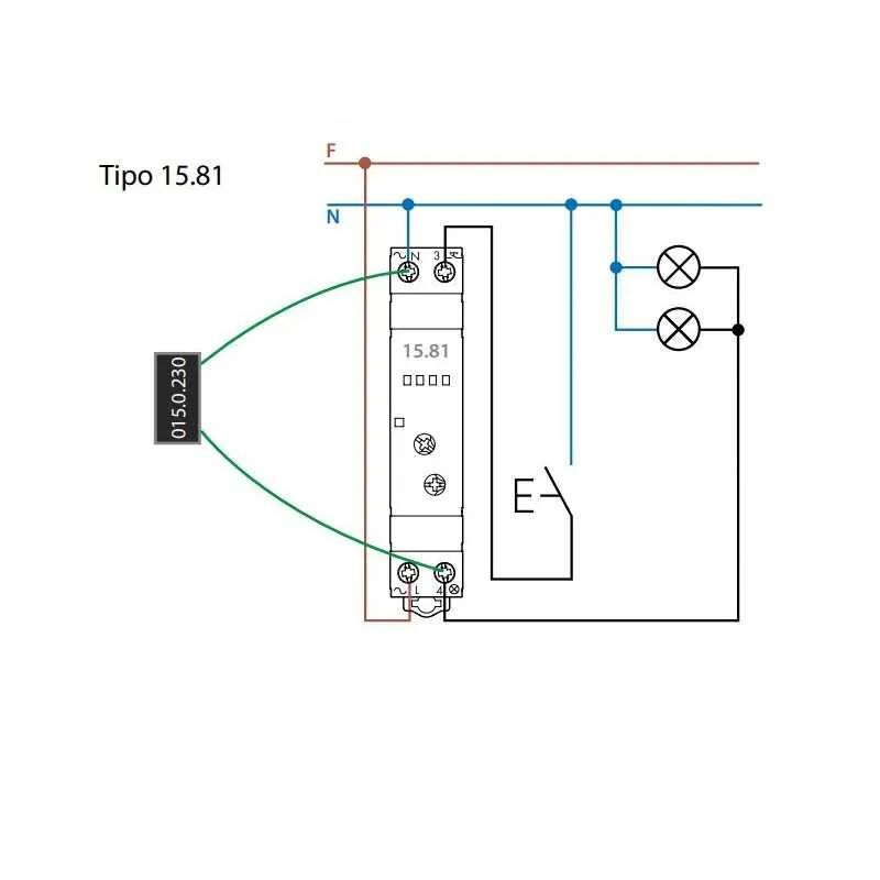 FINDER 158182300500 - Varialuce Dimmer Finder 15.81 500W Modulare DIN Multiload