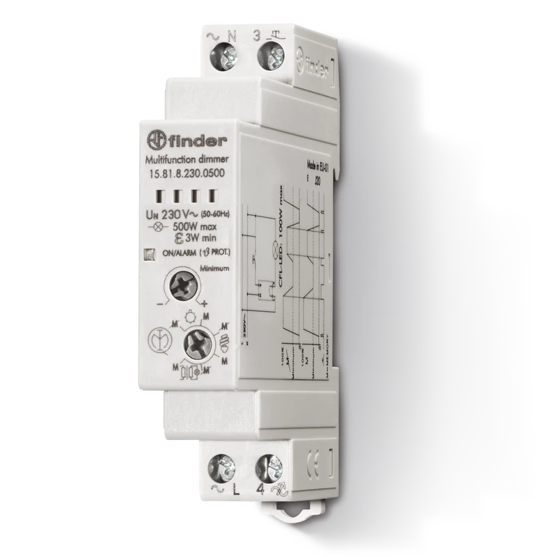 FINDER 158182300500 - Varialuce Dimmer Finder 15.81 500W Modulare DIN Multiload