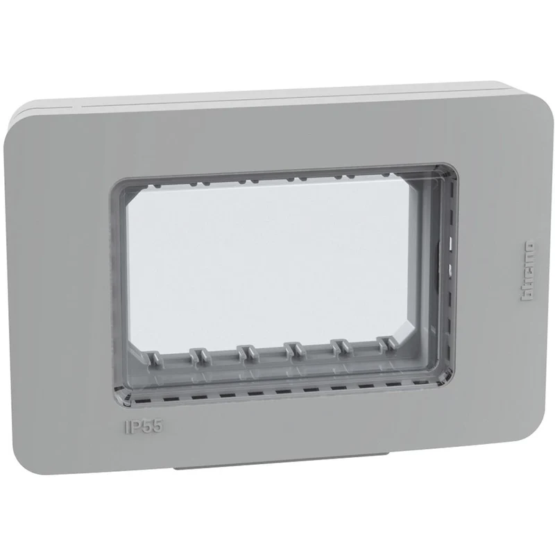Placca autoportante BTicino MatixGo 3 moduli ip55 colore grigio 28603G