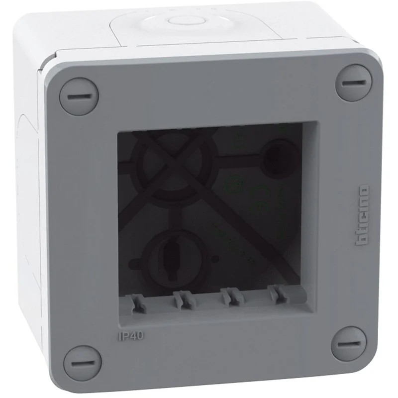 Contenitore da parete BTicino MatixGo ip40 2 moduli grigio idrogo 28402G