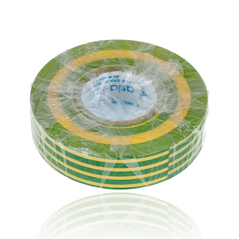 Nastro isolante PVC 19mm - 0.15mmX19mmX25m IMQ - Giallo/Verde