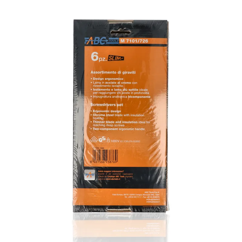 ABC TOOLS M71017260 - ABC TOOLS - 6 Giraviti Slim assortiti