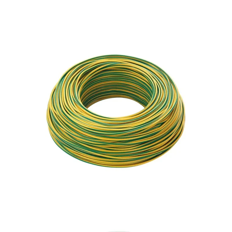Cavo unipolare 4 GIALLO VERDE FS17 matassa 100 metri