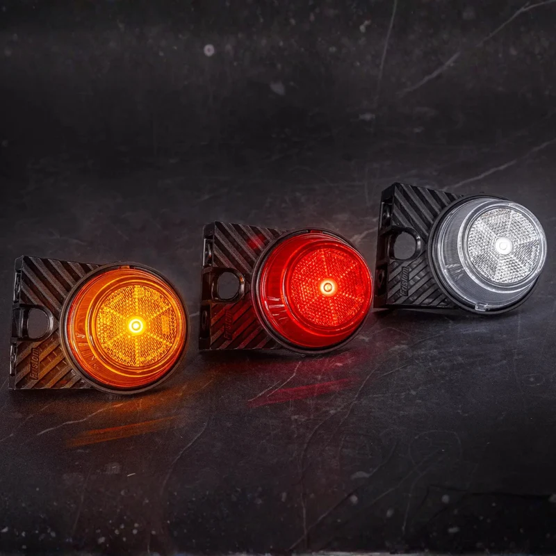 Luci di segnalazione a LED rotonde Fristom FT-059 con riflettore e staffa