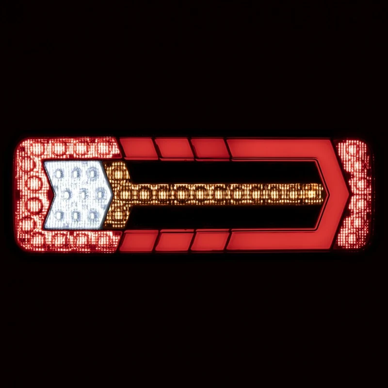 Fanale posteriore a LED con indicatore dinamico, stop, fanale posteriore, fendinebbia, retromarcia e catarifrangente