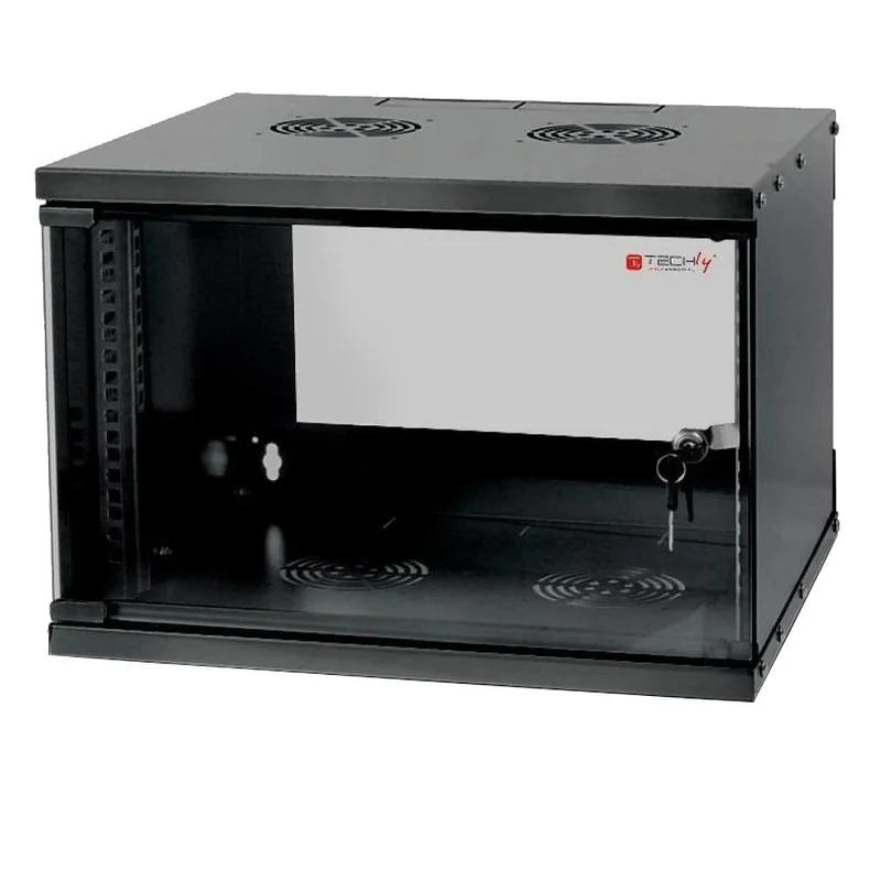 Armadio Rack 19" a Muro 6U prof. 320 Nero Assemblato