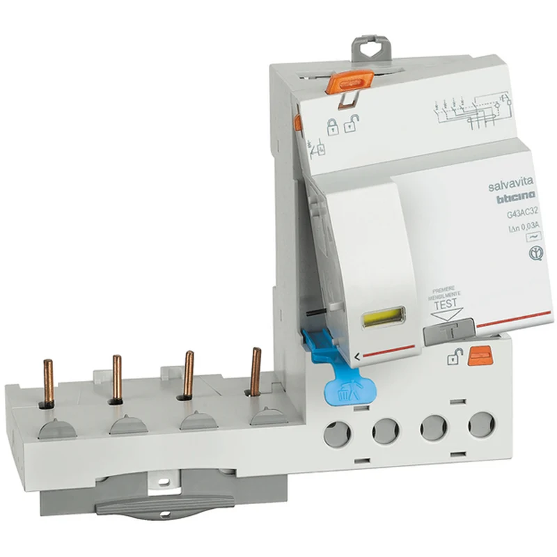 BTICINO G43AC32 - Modulo differenziale SALVAVITA 4P - tipo AC - In= 32A - 0.3A