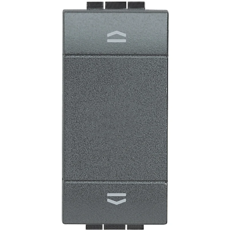 BTICINO L4037N - Pulsante Doppio Interbloccato 10A 250 Vac - Antracite - LivingLight