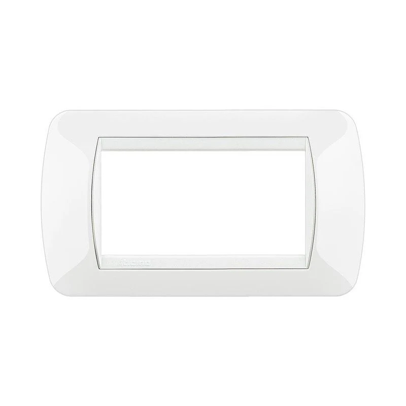 BTICINO L4804BI - Placca 4 Moduli - Bianco - LivingLight